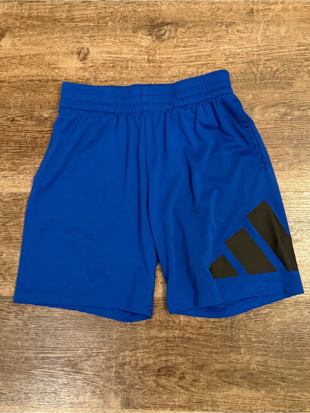 adidas Men's Bright Blue Athletic Shorts with Black Logo